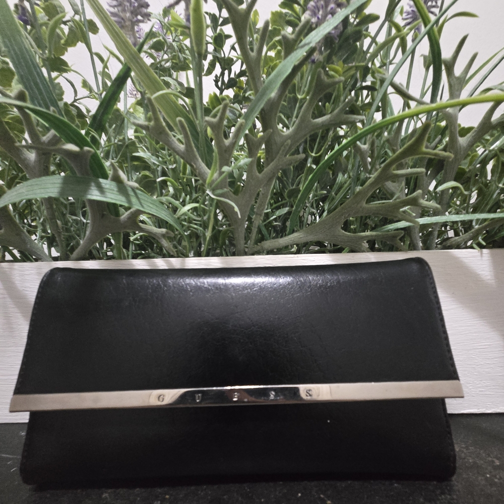 GUESS Black and Silver Wallet